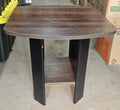 Small black and brown side table modern accent furniture living room bedroom decor