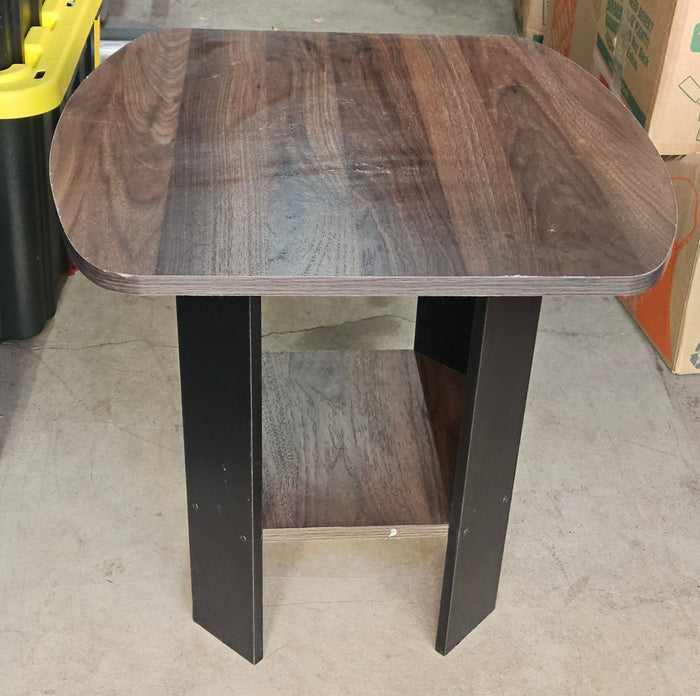 Small black and brown side table modern accent furniture living room bedroom decor