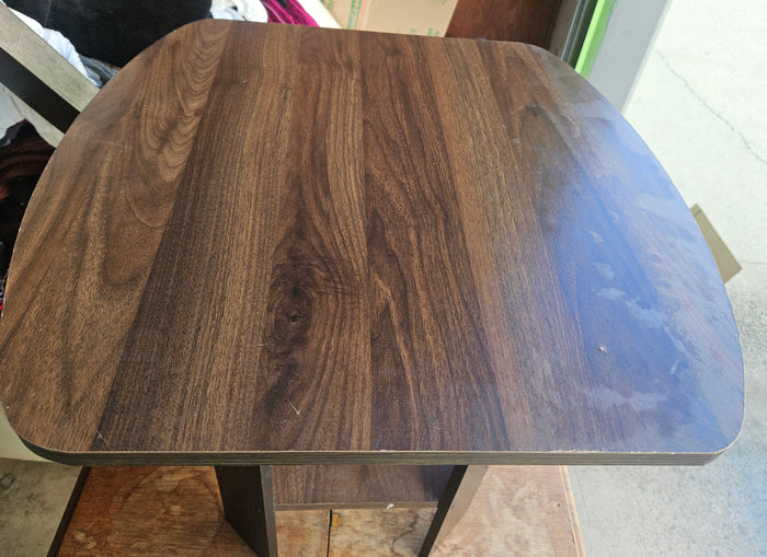 Small black and brown side table modern accent furniture living room bedroom decor