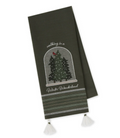 Snow Globe Embellished Dish Towel