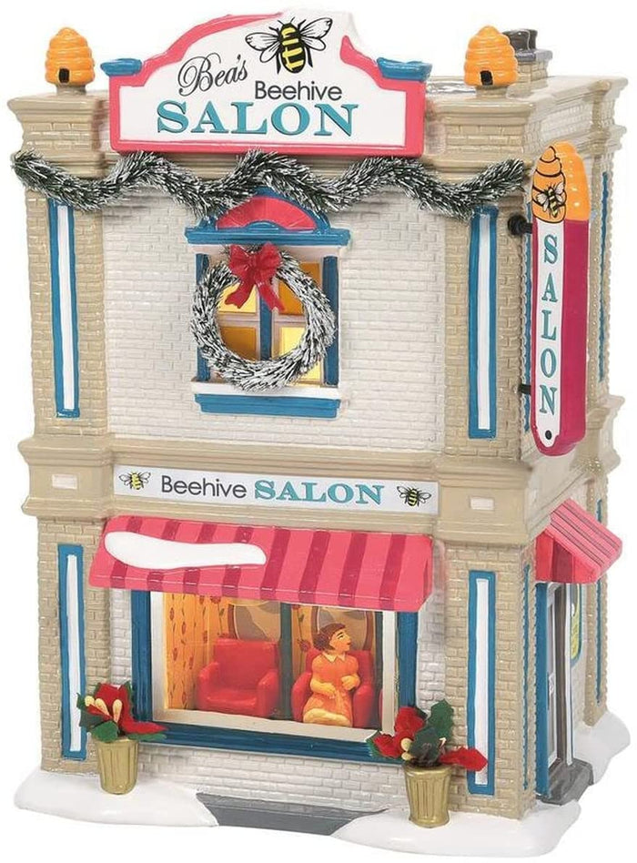 Snow Village Bea's Beehive Salon #6009714  Free Shipping