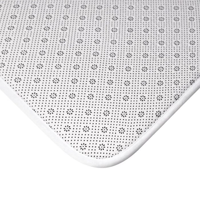 Sophisticated Abstract Waves Memory Foam Mat | Navy, Beige & Gray - MAT122
