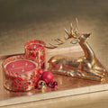 Spangled Glass Scented Candle - Red & Gold - Candles by Carlyle Avenue