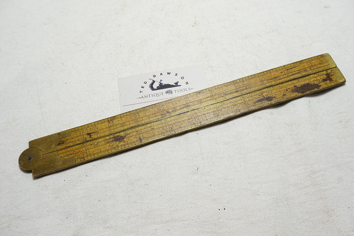 STANLEY NO. 5 BOXWOOD & BRASS FOLD RULE - 2FT 2 FOLD - TYPE 2