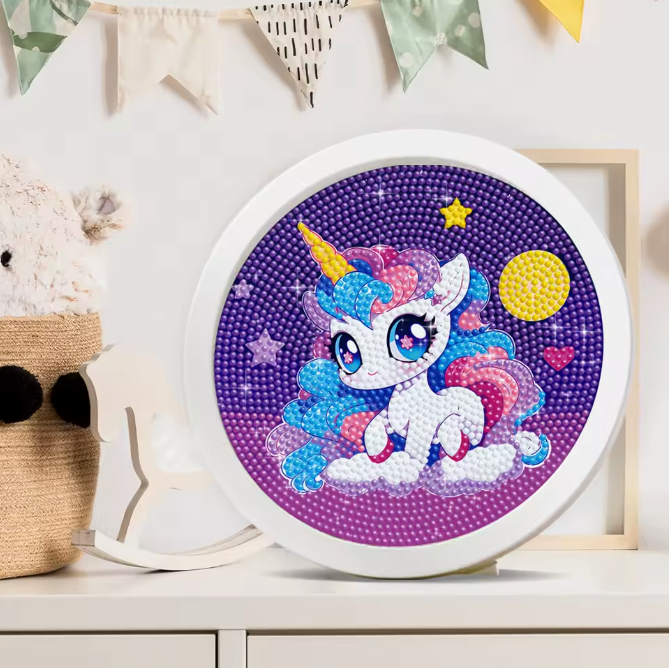 Starry Unicorn PWD Round Diamond Painting Kit