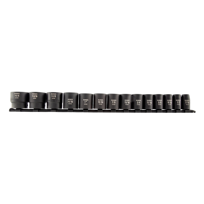 Sunex 1/2 Dr SAE 12-Point Impact Socket Set 2678A