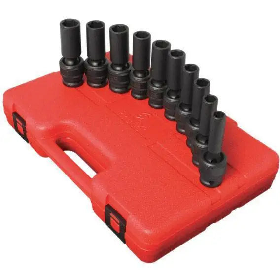 Impact Socket - Sunex 1/2 In Dr. 10 Pc. Metric Universal Deep Impact Socket Set