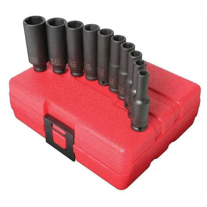 Impact Socket - Sunex 1/4 In Dr. 10 Pc. SAE Deep Impact Socket Set
