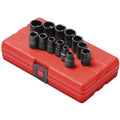 Impact Socket - Sunex 3/8 In Dr. 12 Pt. 13 Pc. Metric Impact Socket Set