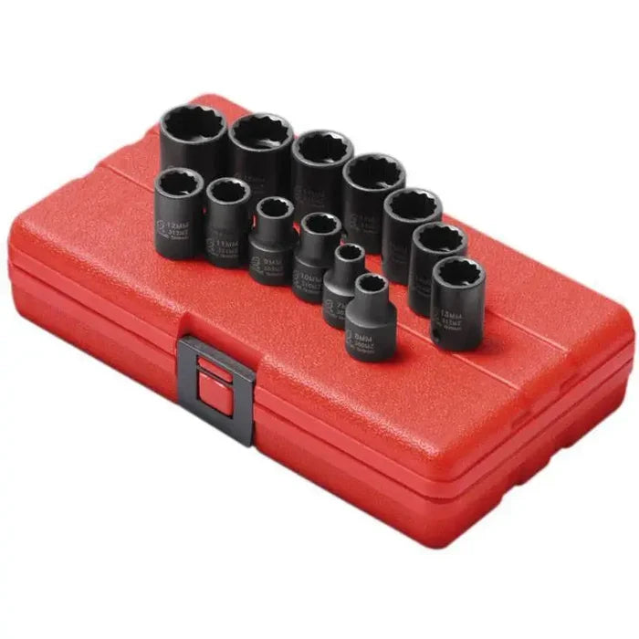 Impact Socket - Sunex 3/8 In Dr. 12 Pt. 13 Pc. Metric Impact Socket Set