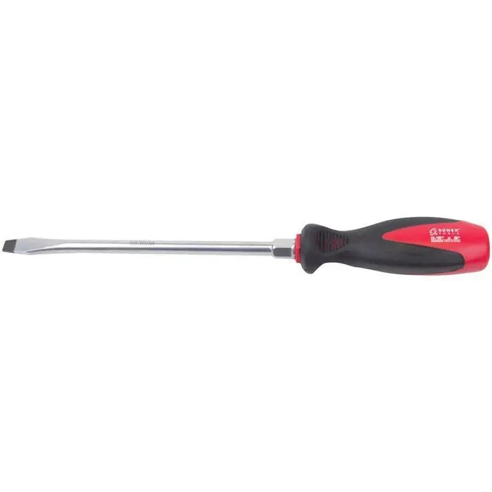 Hand Tools - Sunex 3/8 In X 8 In Slotted Screwdriver W/Comfort Grip