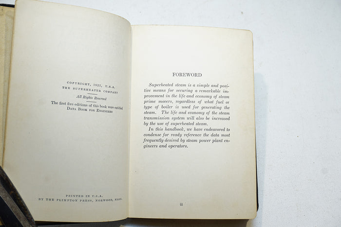 SUPERHEAT ENGINEERING DATA - 6TH EDITION, 1924