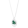 SV- Clover with Silver Surround Pendant