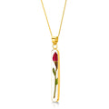 SV- Rose Bud, Long Stem Necklace