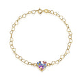 SV-Heart linked bracelet with Purple Haze heart