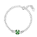SV-Silver bracelet- Round Clover