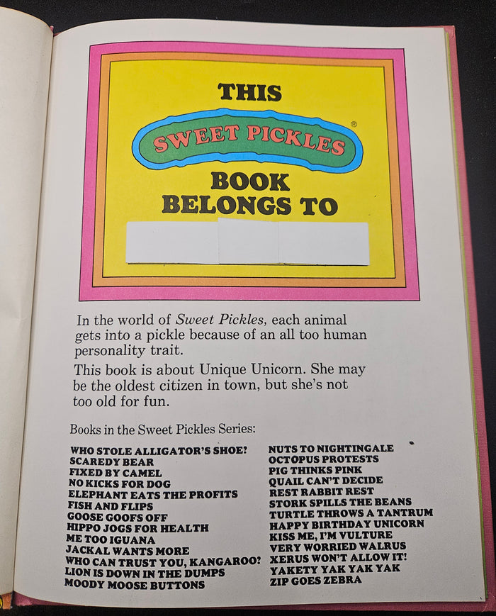 Sweet Pickles Happy Birthday Unicorn Book