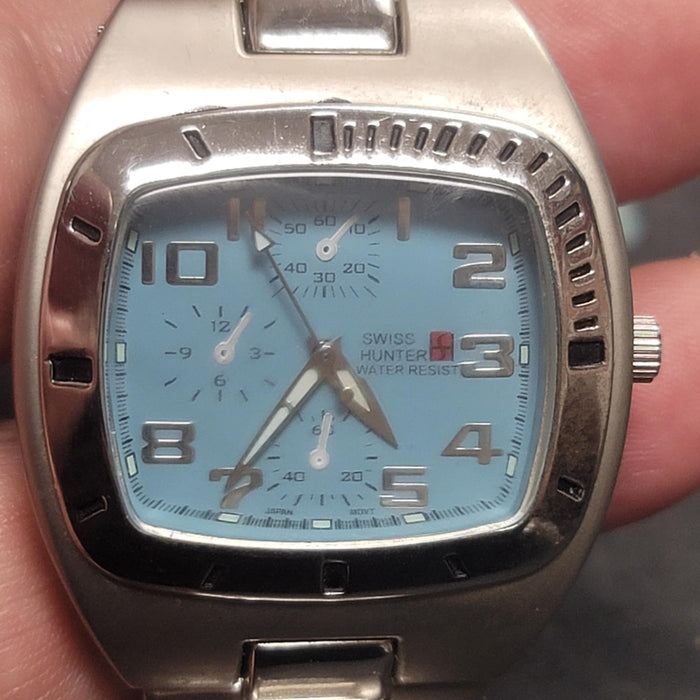 Swiss Hunter Men's Watch with Powder Blue Dial