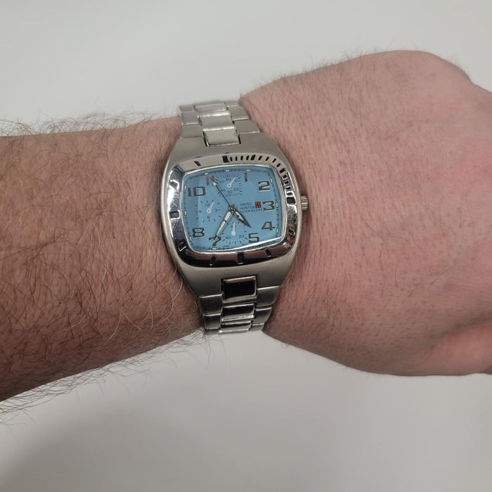 Swiss Hunter Men's Watch with Powder Blue Dial