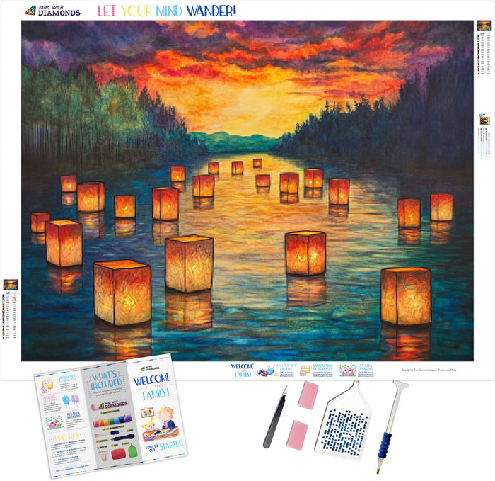 The Floating Lantern Festival Stained Glass