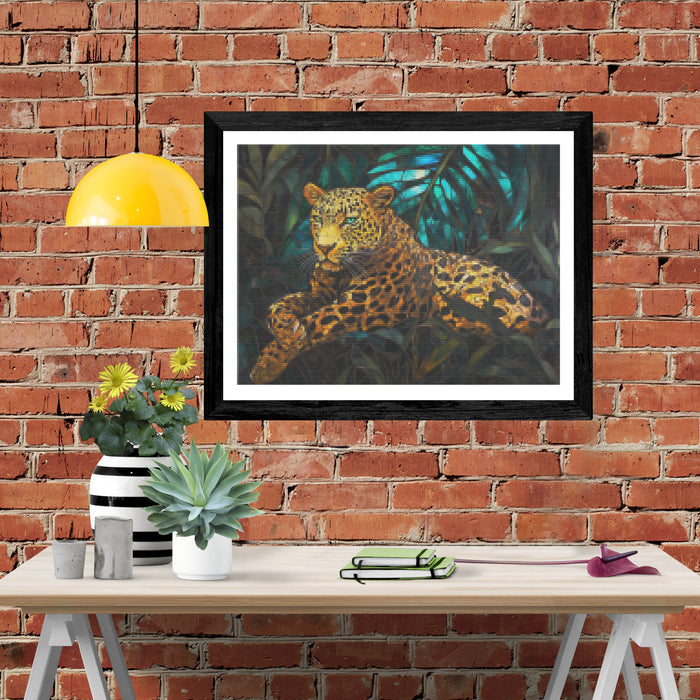 The Jungle Leopard’s Gaze Stained Glass