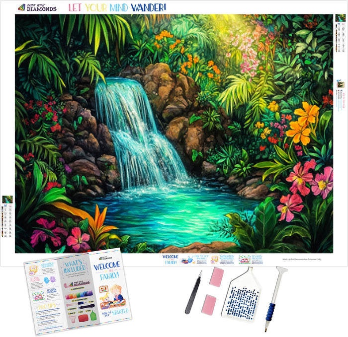 The Lush Hidden Waterfall Green