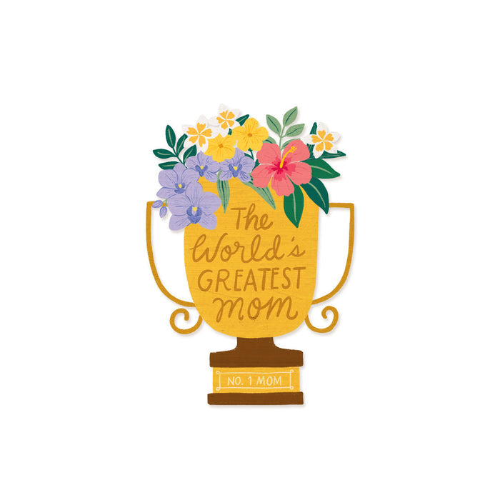 The World's Greatest Mom Trophy Wood Shape