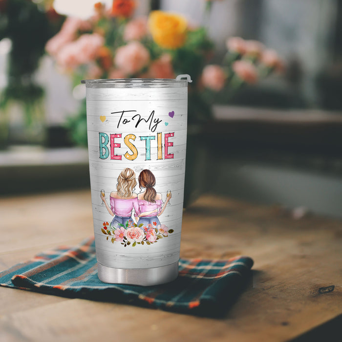 To My Bestie, I Love You - 20 Oz Tumbler - Christmas Birthday Gift For Best Friend, Bestie, BFF