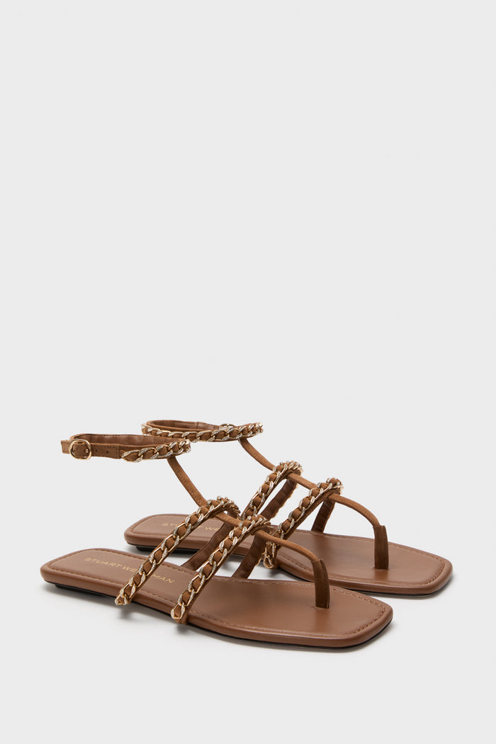 Toasted Almond Soluxe Crystal Sandals