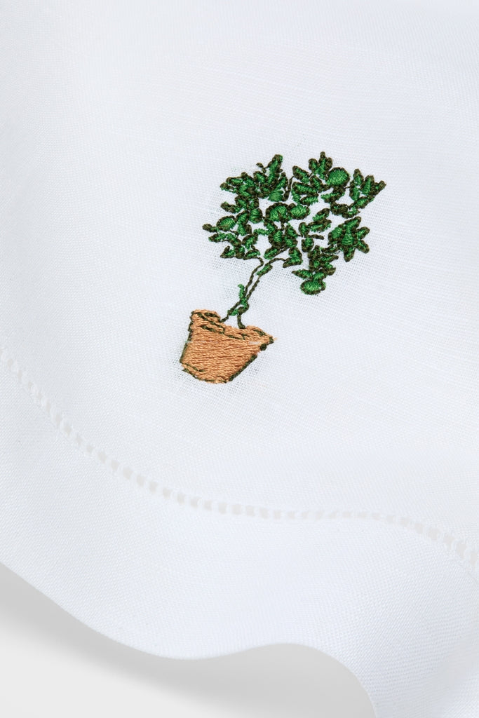 Topiary Embroidered Guest Towel