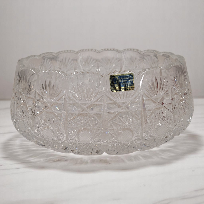 Vintage Hand-Cut Lead Crystal Bowl – Made in German Democratic Republic