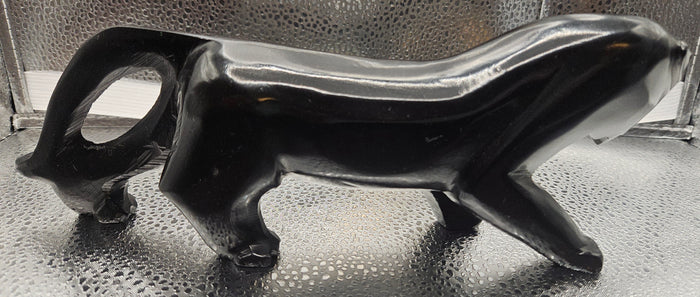 Vintage Onyx 10" Black Panter Animal Figurine (READ DETAILS - Sm Flaw)