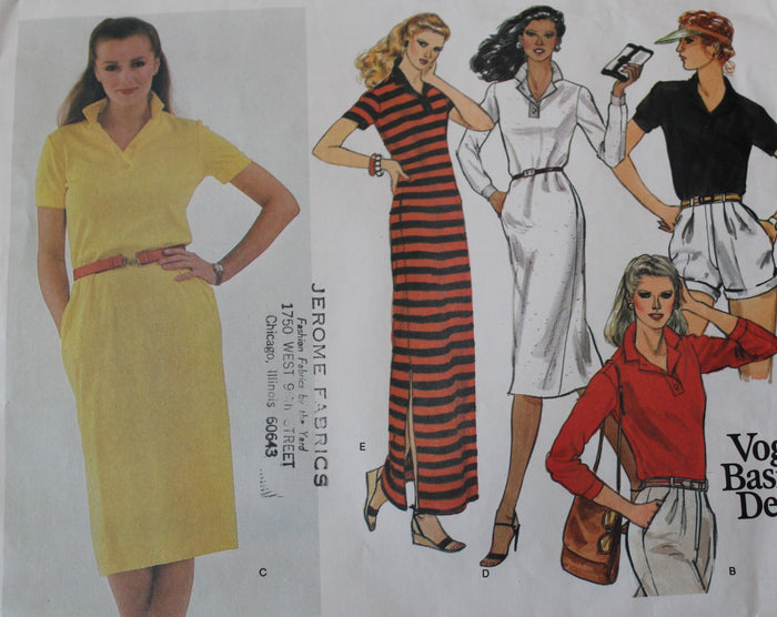 Vogue 2447, Misses Tops, Dresses, Uncut Sewing Pattern