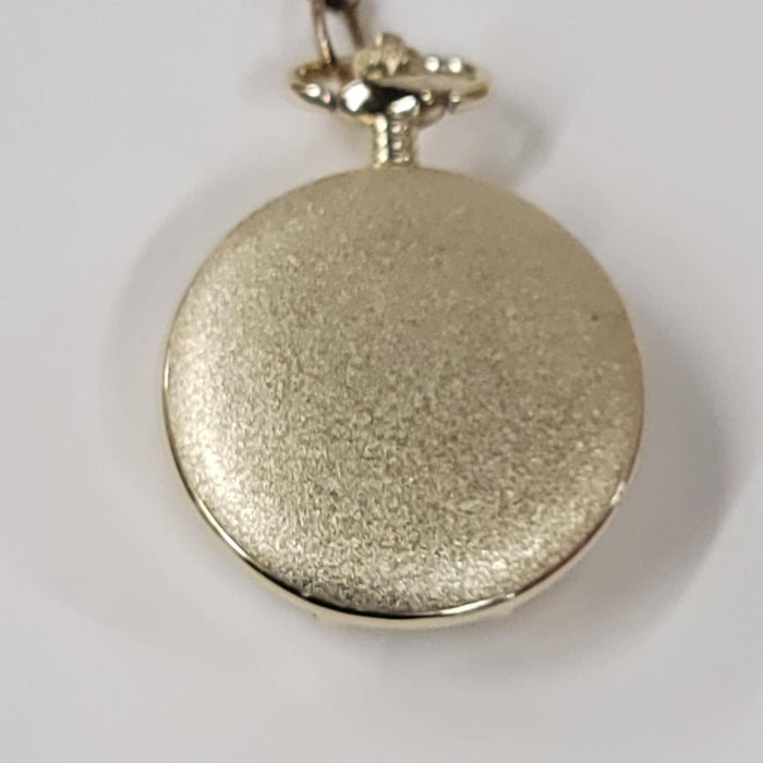Vtg Motorcycle Pocket Watch & Chain  - Embassy By Gruen Quartz