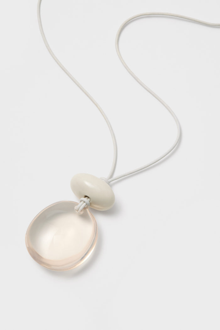 White Lune Cord Necklace