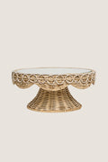 Whitewash Provence Rattan Cake Stand