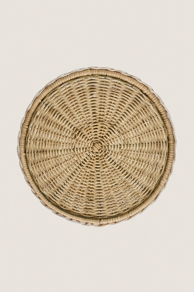 Whitewash Provence Rattan Cake Stand