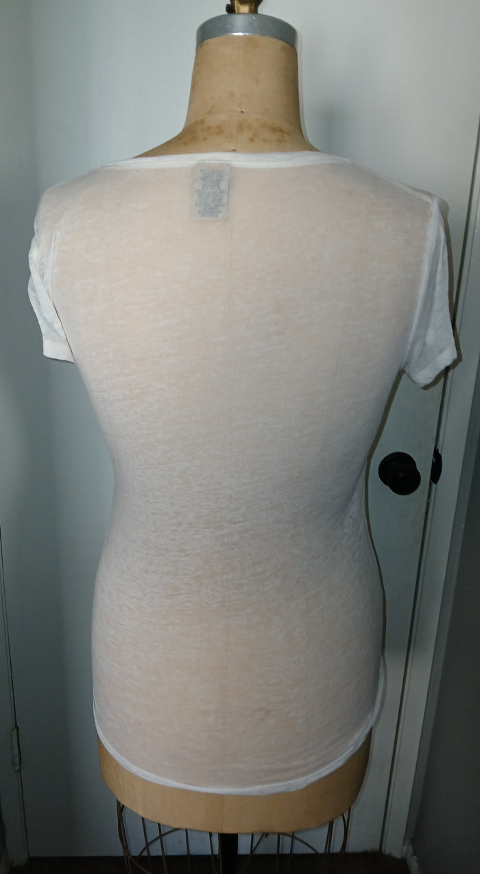 Women's Large HELLO KITTY White Graphic T-Shirt