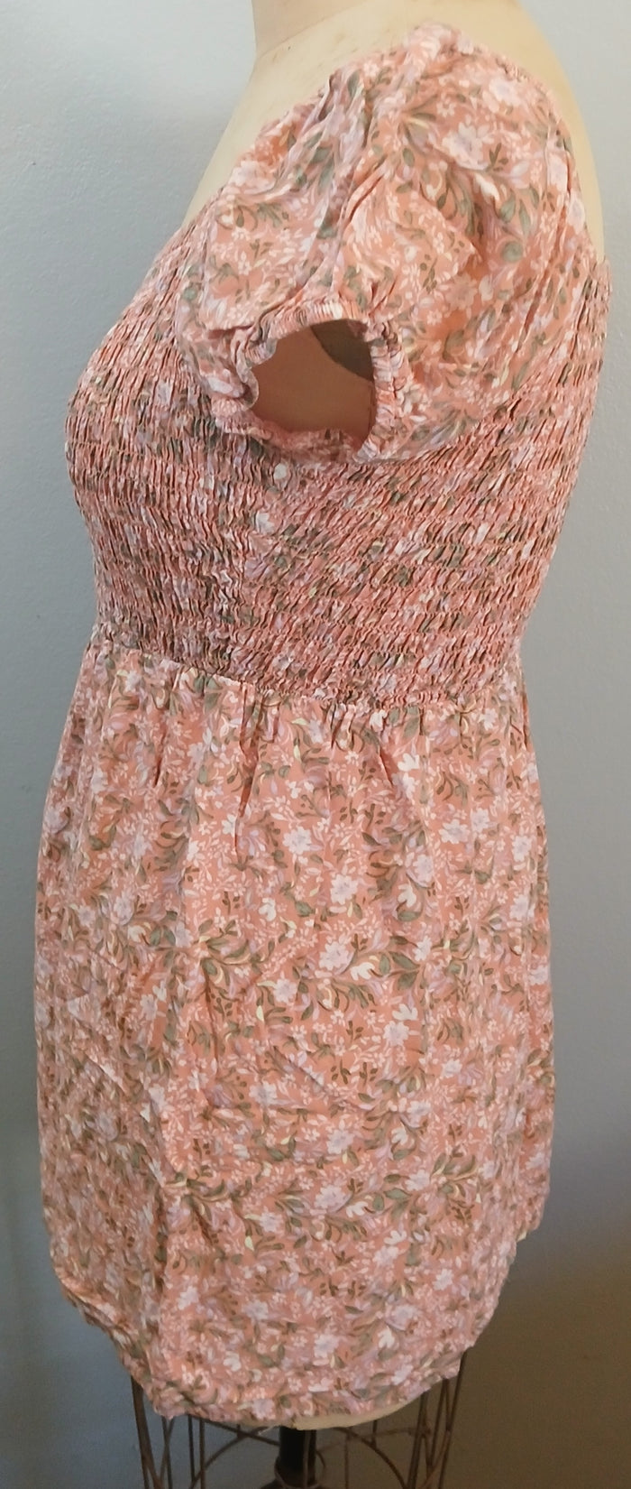XL AUW Peach Floral Sundress