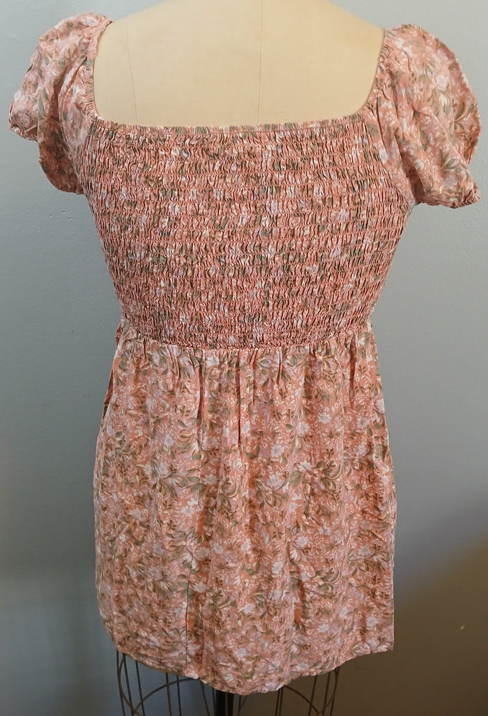 XL AUW Peach Floral Sundress