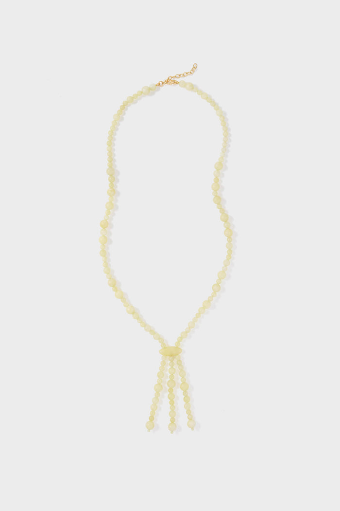 Yellow Beaded Nelly Necklace