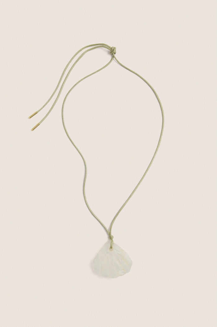Yellow Semi Precious Crystal Shell Amelie Necklace