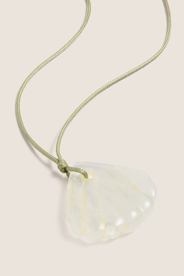Yellow Semi Precious Crystal Shell Amelie Necklace