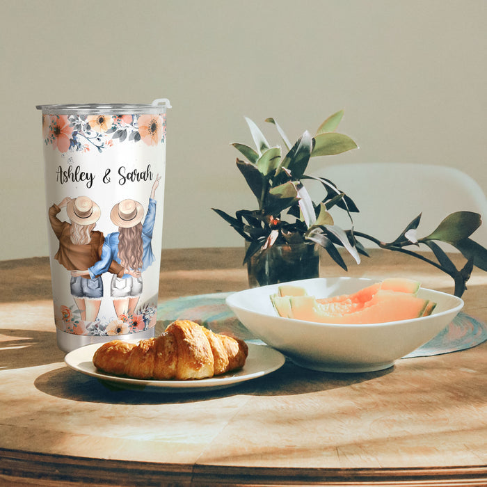 You Are My Person - Floral Custom Tumbler - Christmas Birthday Gift For Best Friend, Bestie, BFF